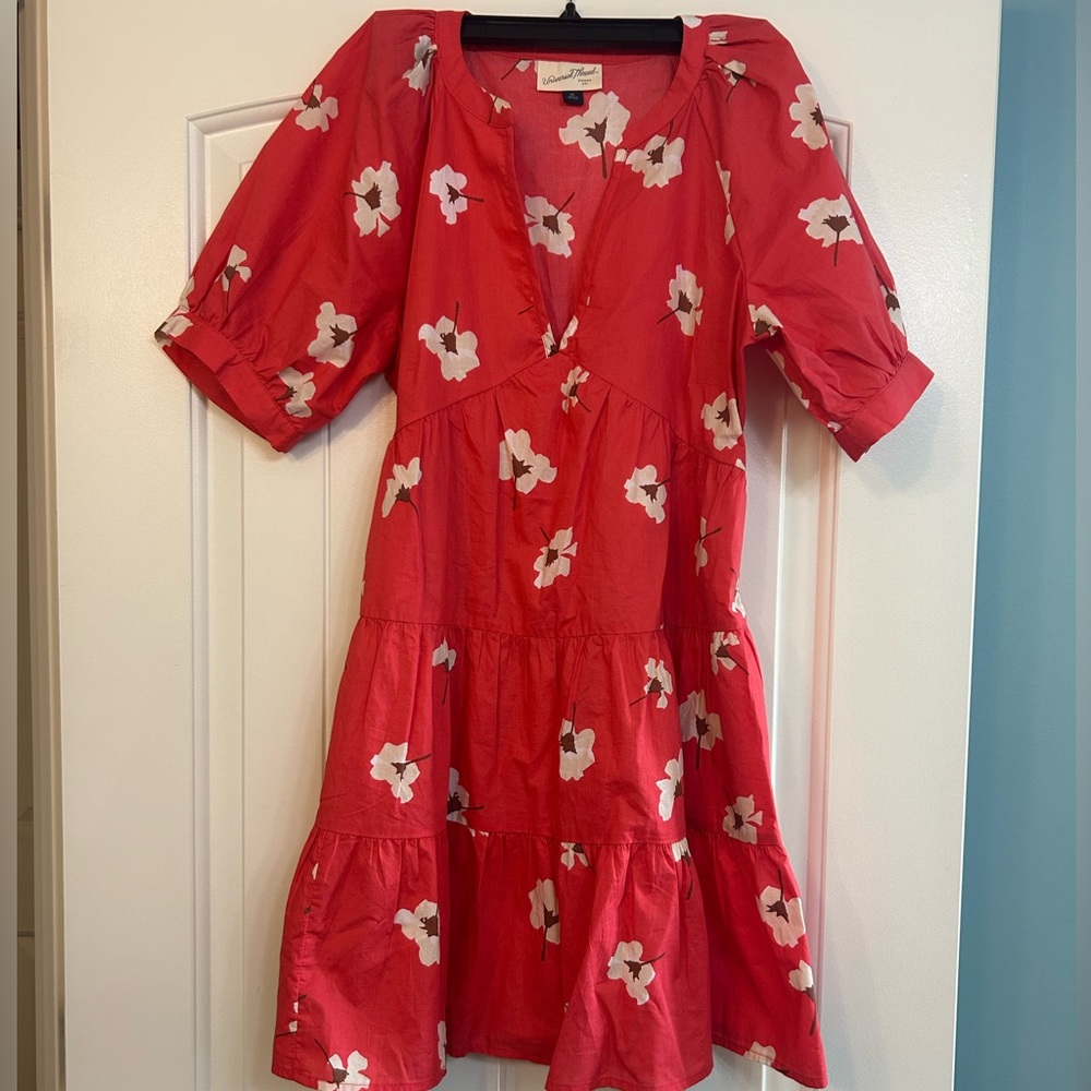 Pinkish red women’s floral dress sizeXS